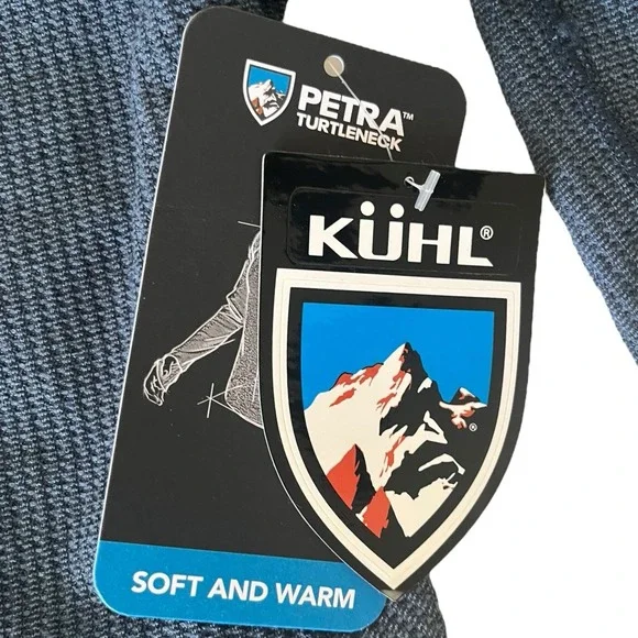KUHL Women's Petra Turtleneck Sweater Medium‎ #8066 Abyss Gray Blue Waffle NWT - Picture 3 of 9